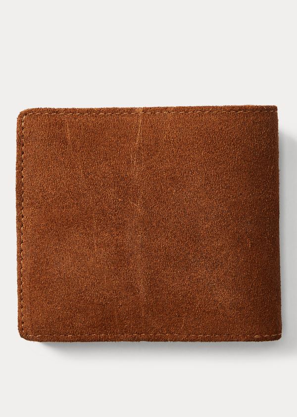 Porta Tarjetas Ralph Lauren Hombre Marrom - Roughout Suede - INBMS3049